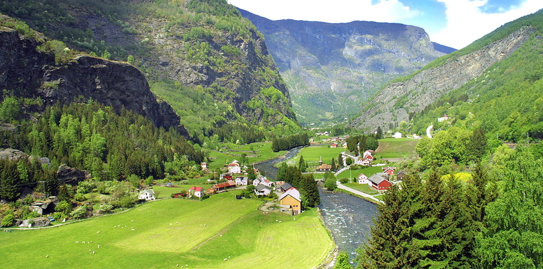 A view over Flam, Norway